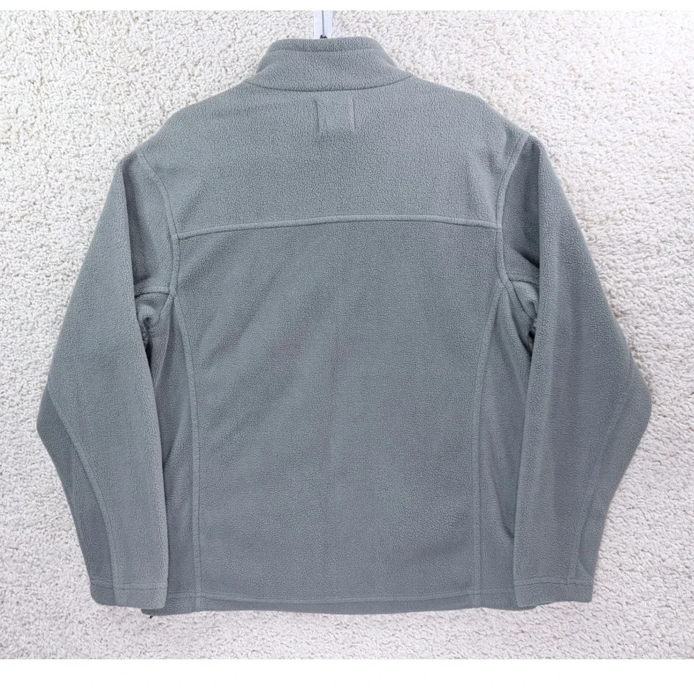 Red Head Fleece Jacket Men Small Gray Excellent Full Zip Outdoor Layering